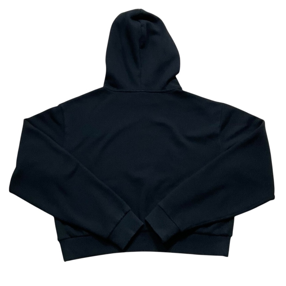 Vans Off The Wall Cropped Hoodie Black Floral Checkerboard Logo Medium - Picture 2 of 7
